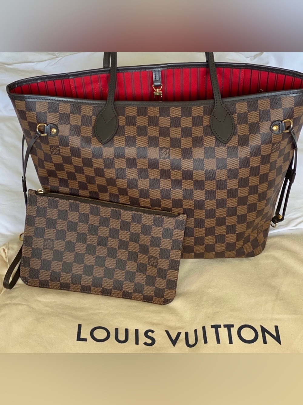 Louis Vuitton Neverfull MM WITH POUCH!!